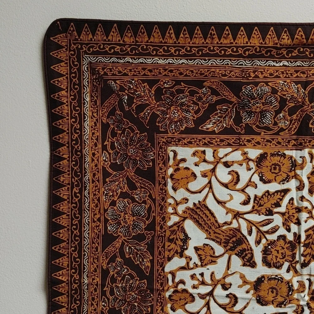 Brown & Tan Batik Pillow Cover 25.5x24.5